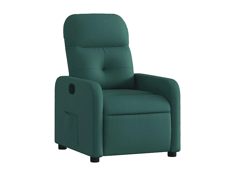 Fauteuil inclinable-Chaise-Fauteuil salon Vert foncé Tissu SHL3111