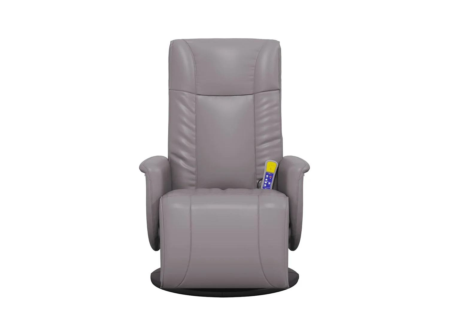 Cadeira massagens reclinável comapoio pés couro artificial cinza SHL999059