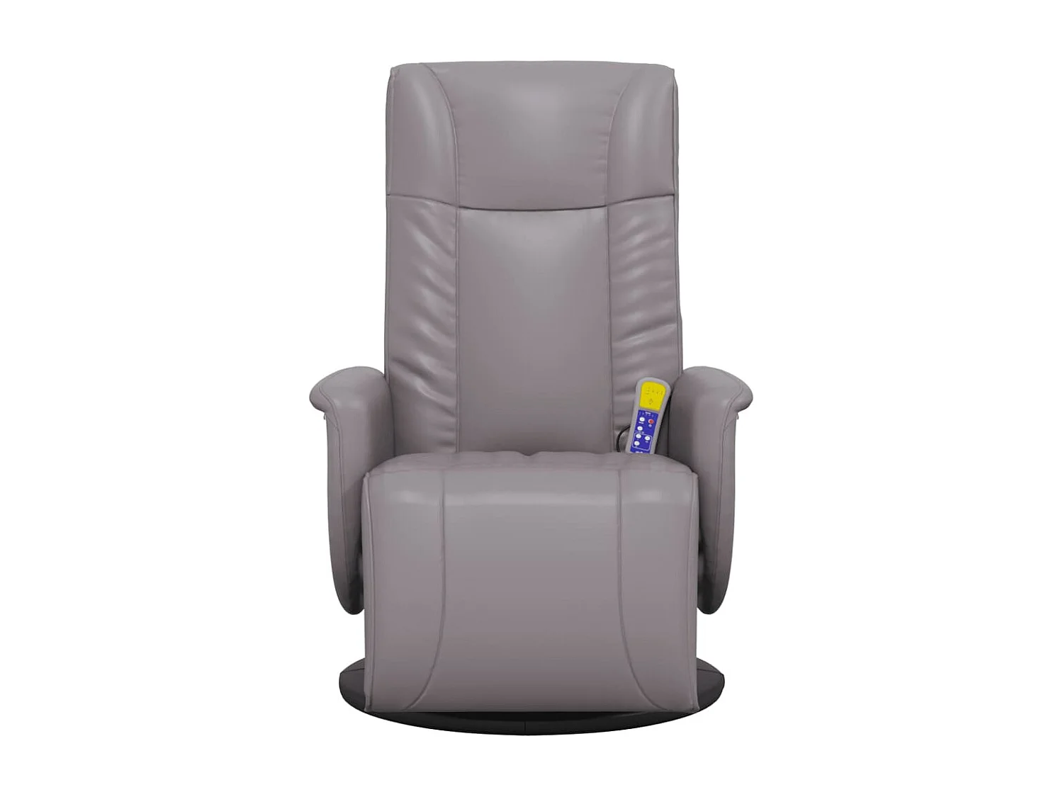 Sillón de relax | Sillón reclinable de masaje con reposapiés cuero sintético gris SHL2435