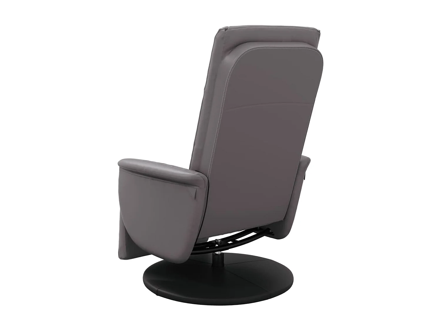 Sillón de relax | Sillón reclinable de masaje con reposapiés cuero sintético gris SHL2435