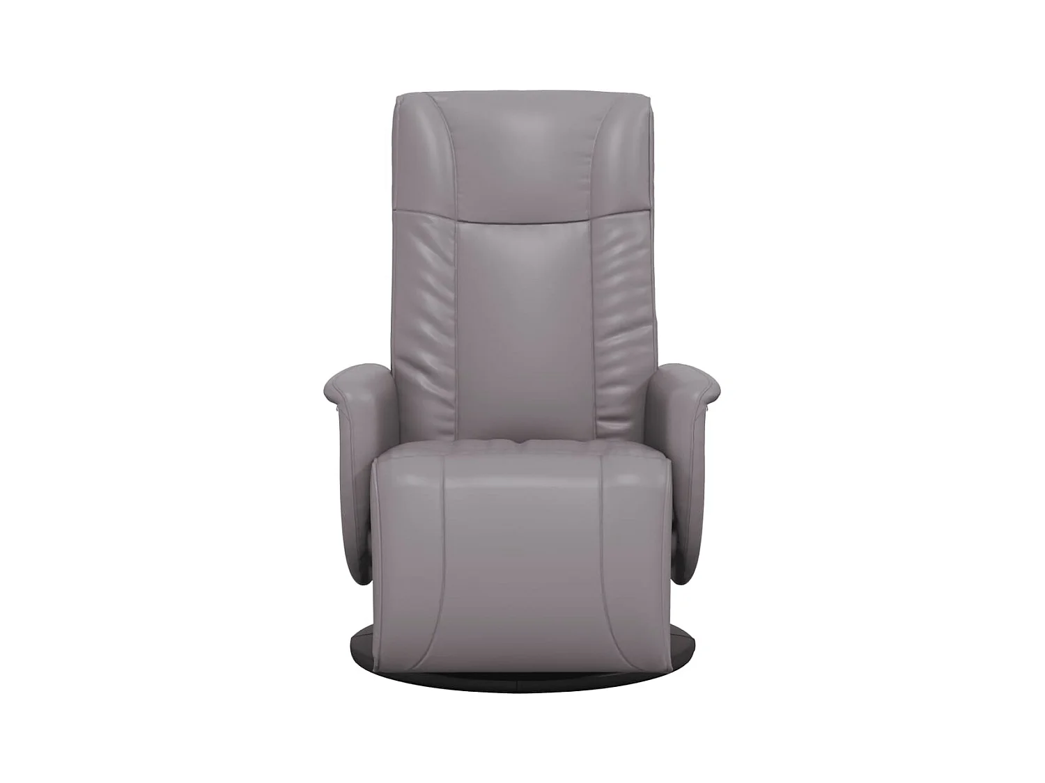 Sillón de relax | Sillón reclinable con reposapiés cuero sintético gris SHL4707