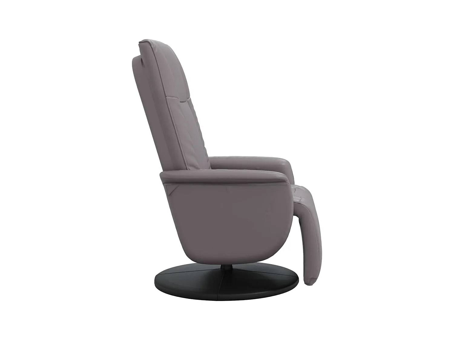 Sillón de relax | Sillón reclinable con reposapiés cuero sintético gris SHL4707