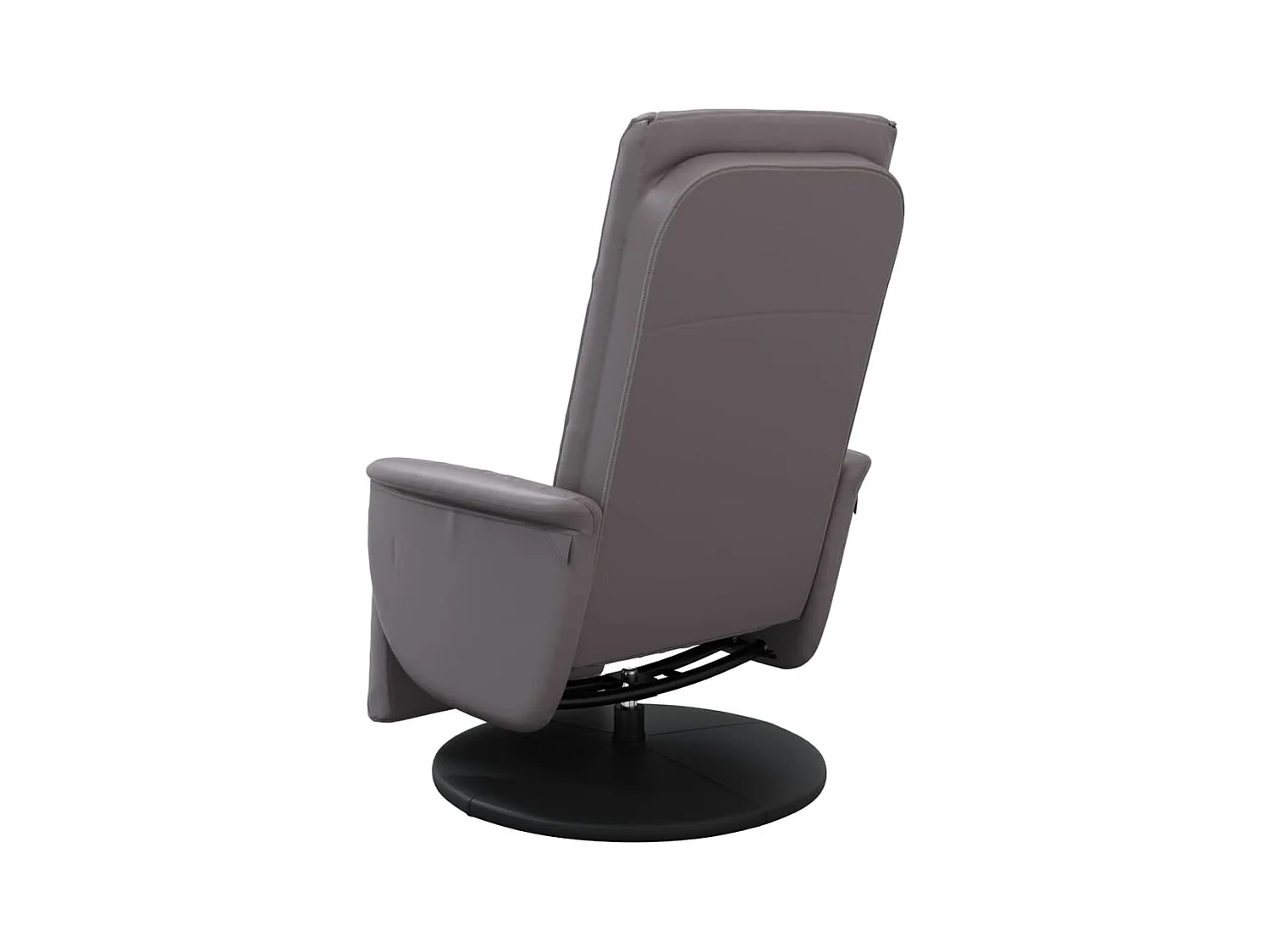 Sillón de relax | Sillón reclinable con reposapiés cuero sintético gris SHL4707