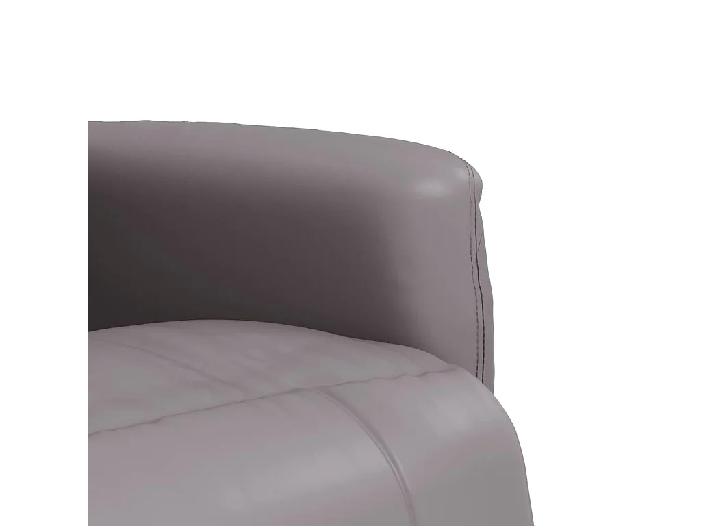 Sillón de relax | Sillón reclinable con reposapiés cuero sintético gris SHL4707
