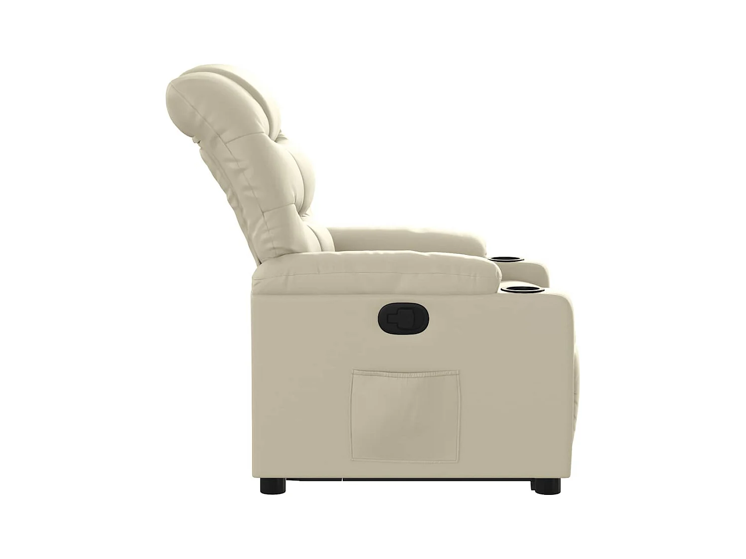 Sillón de relax | Sillón reclinable elevable cuero artificial color crema SHL3433