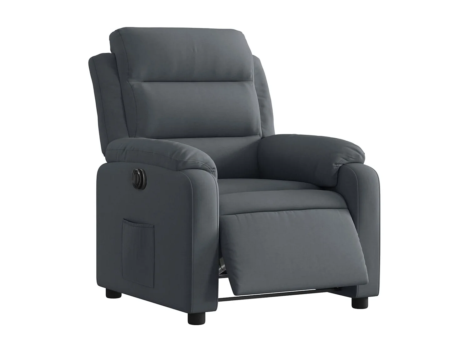 Fauteuil inclinable électrique-Chaise de relax-Fauteuil salon Gris foncé Velours SHL3369