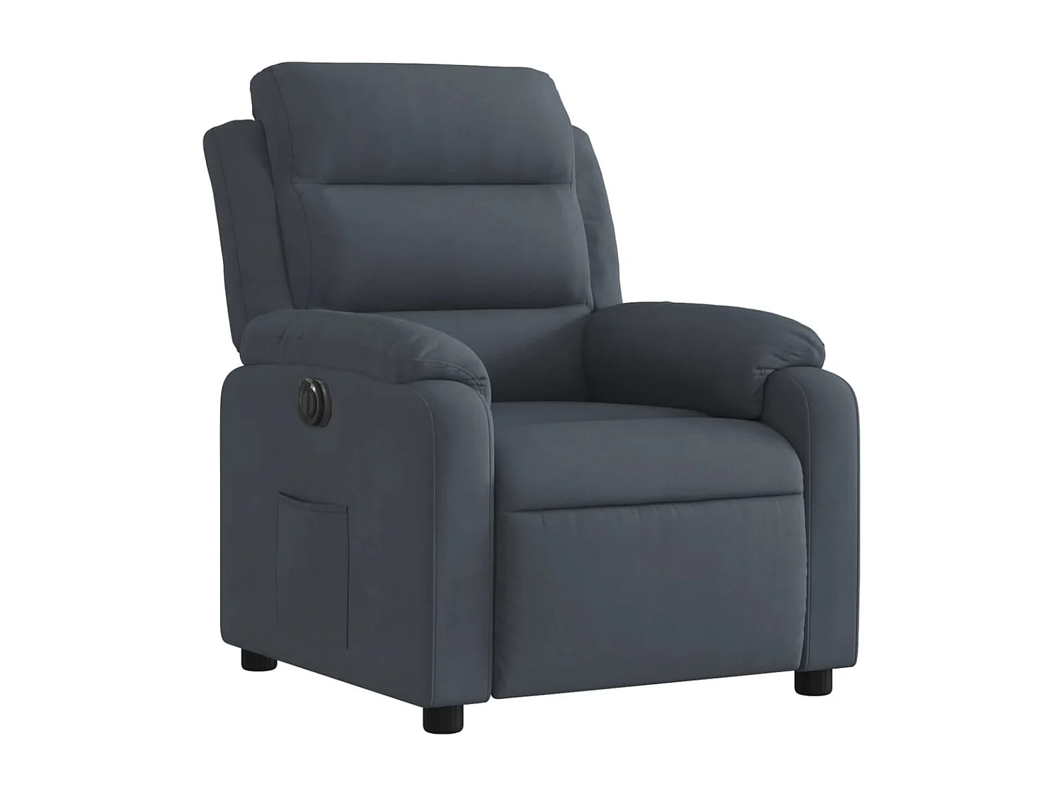 Fauteuil inclinable électrique-Chaise de relax-Fauteuil salon Gris foncé Velours SHL3369