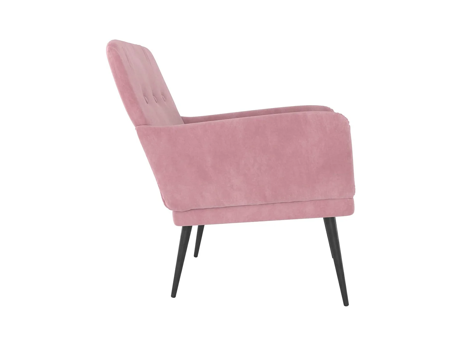 Sillón de salón | Silla de relax | Sillón de terciopelo rosa 62x79x79 cm SHL2616