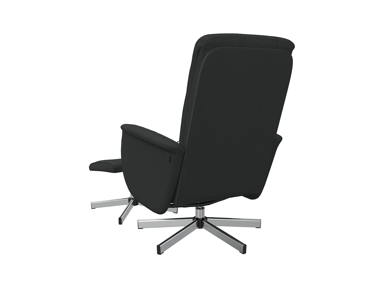 Sillón de relax | Sillón reclinable de masaje con reposapiés tela negro SHL4800