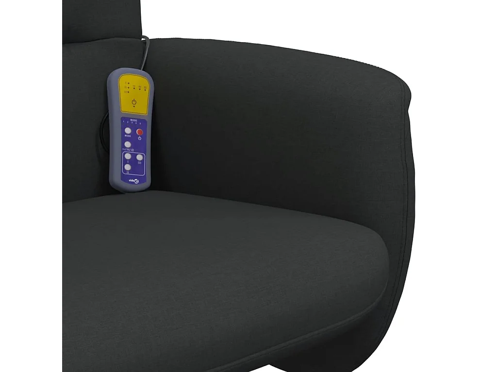 Bürostuhl-Massagesessel mit Fußhocker Schwarz Stoff SHL44554