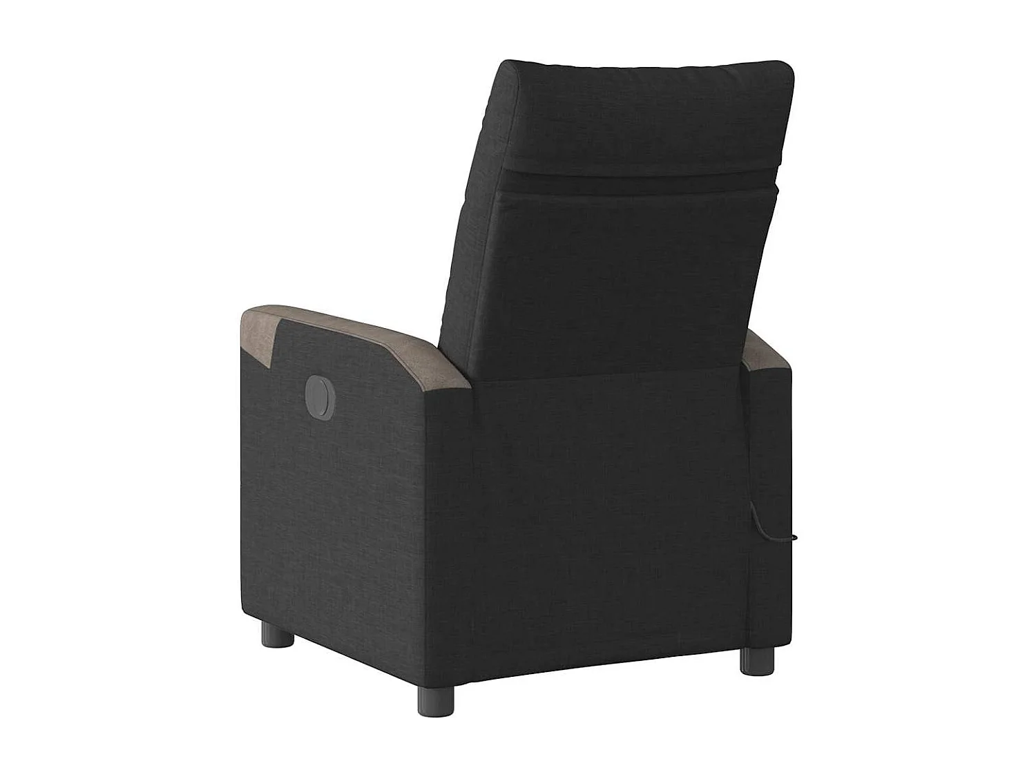 Poltrona reclinável de massagens elétrica tecido preto SHL413566