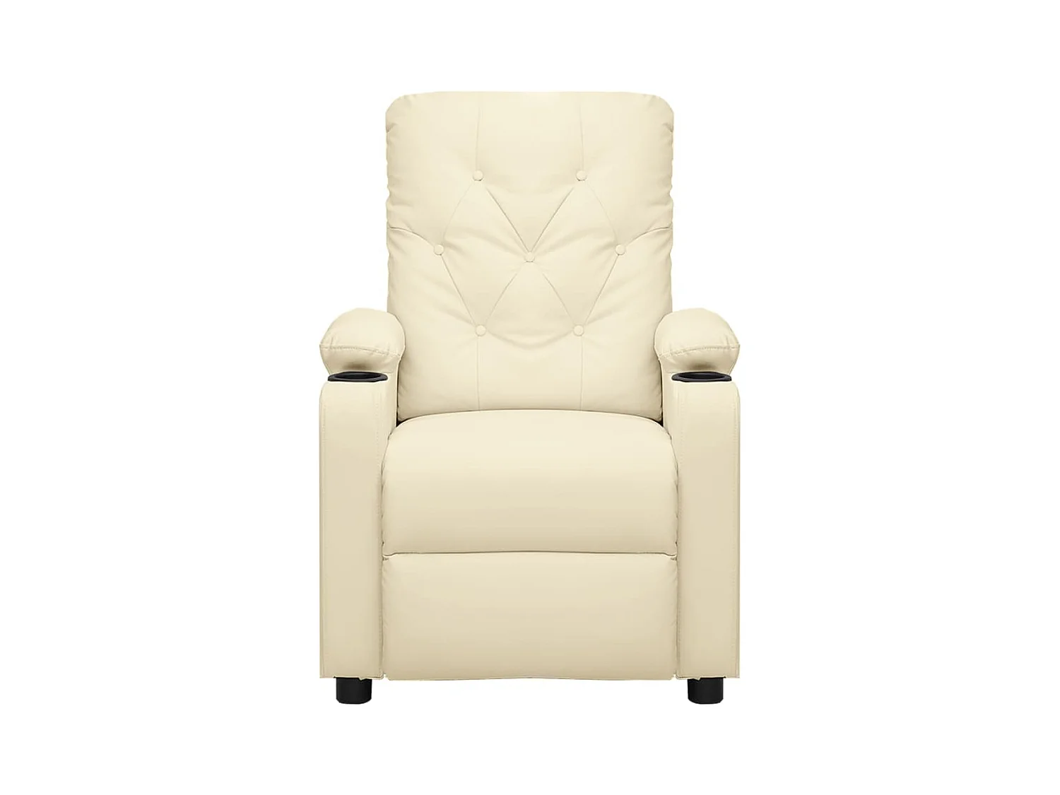 Silla de relax | Sillón elevable cuero sintético crema SHL4451