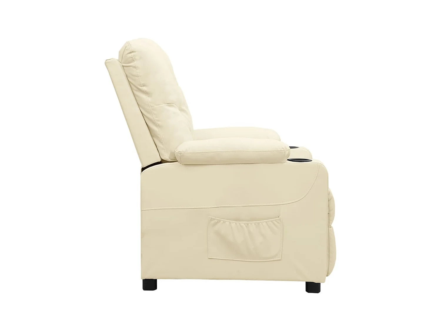 Silla de relax | Sillón elevable cuero sintético crema SHL4451