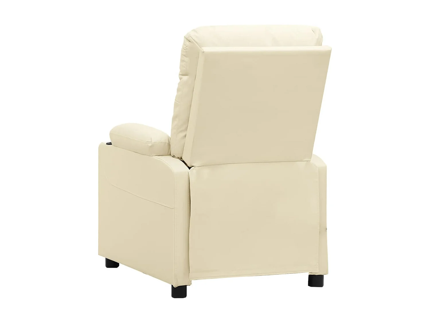 Fauteuil de Salon-Chaise de relax Crème Similicuir SHL3607