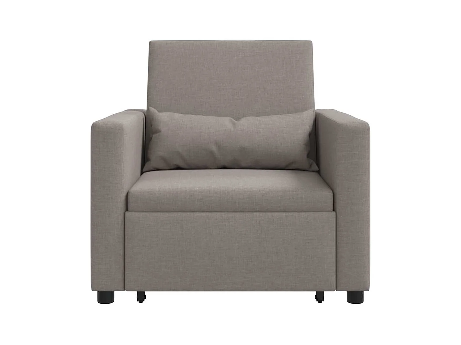 Sofá Cama Individual con ruedas Taupé 90x165x87 cm tela SHL4141