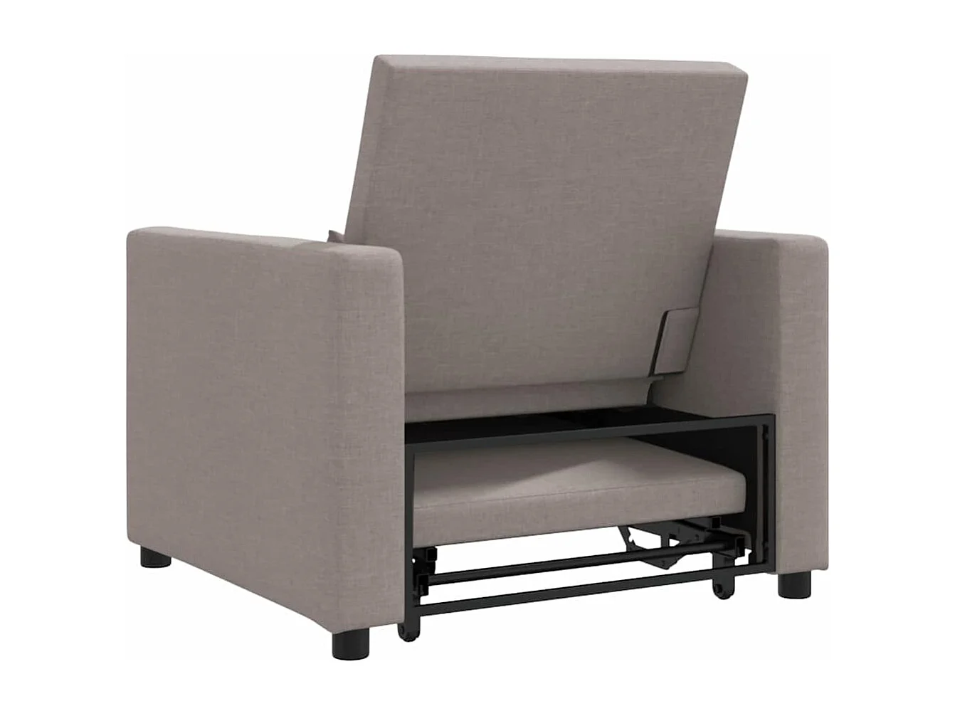 Sofá Cama Individual con ruedas Taupé 90x165x87 cm tela SHL4141