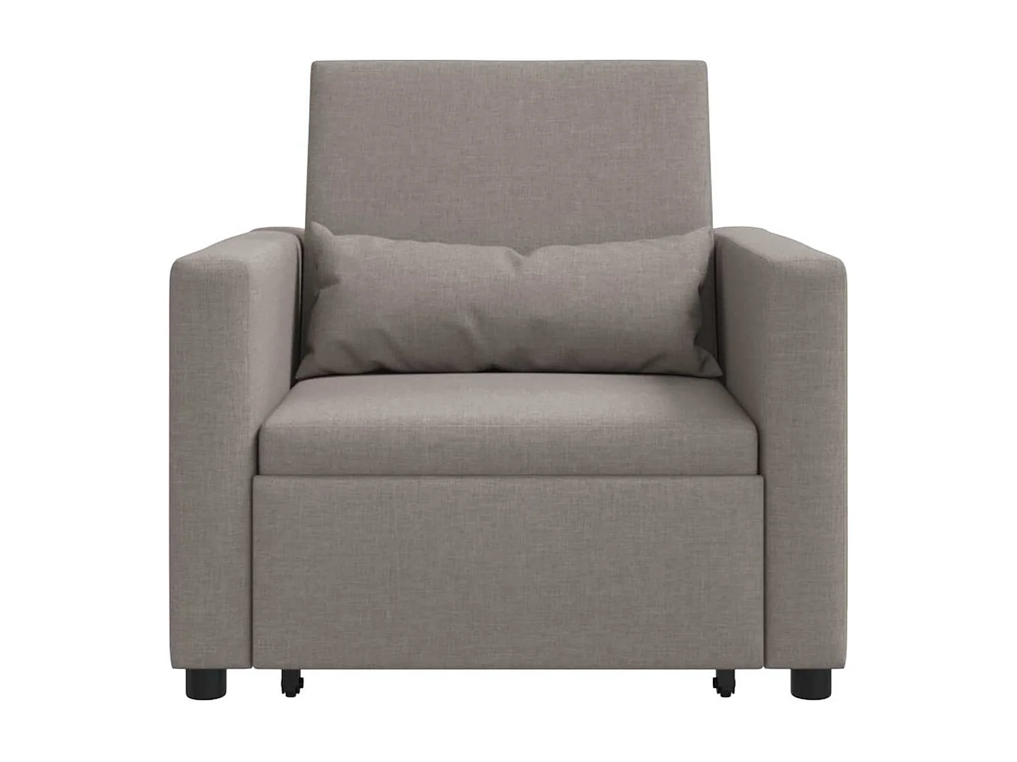 Einzel-Schlafsofa mit Rädern Taupe 90x165x87 cm Stoff SHL19851