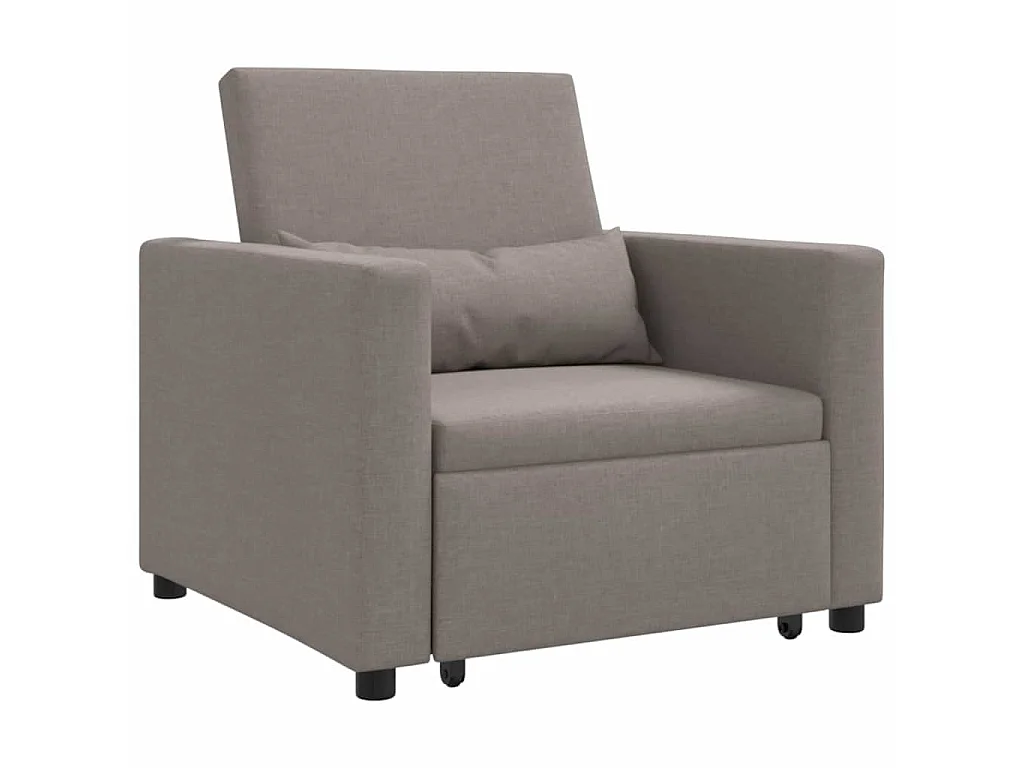 Fauteuil Salon-Chaise de relax-Chaise de Canapé Taupe 90x165x87 cm tissu SHL4698