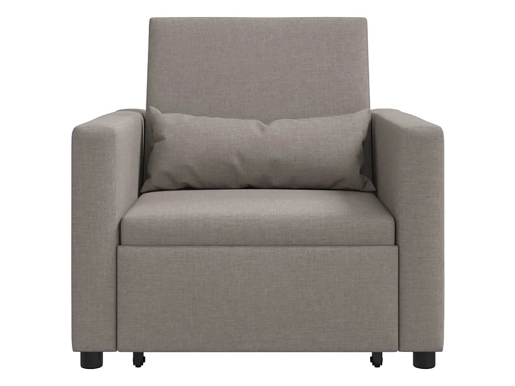 Fauteuil Salon-Chaise de relax-Chaise de Canapé Taupe 90x165x87 cm tissu SHL4698