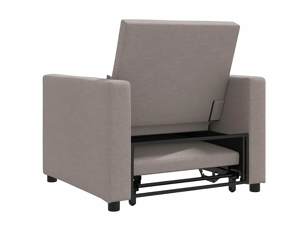Fauteuil Salon-Chaise de relax-Chaise de Canapé Taupe 90x165x87 cm tissu SHL4698
