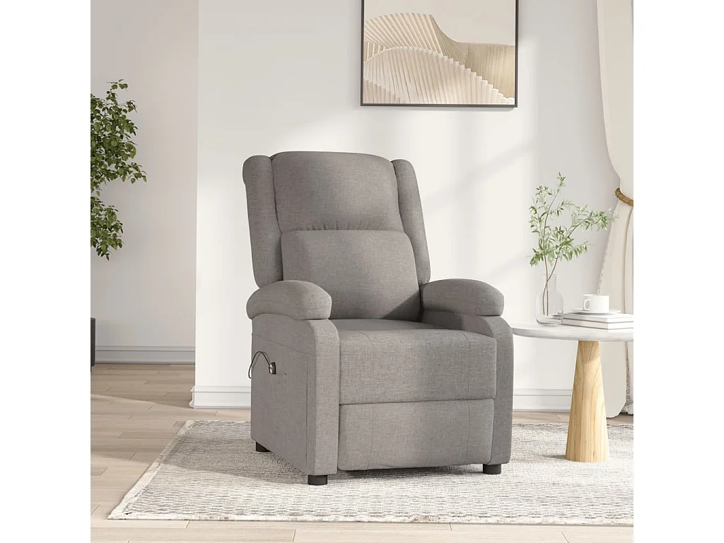 Fauteuil inclinable électrique-Chaise de relax-Fauteuil salon Taupe Tissu SHL5442