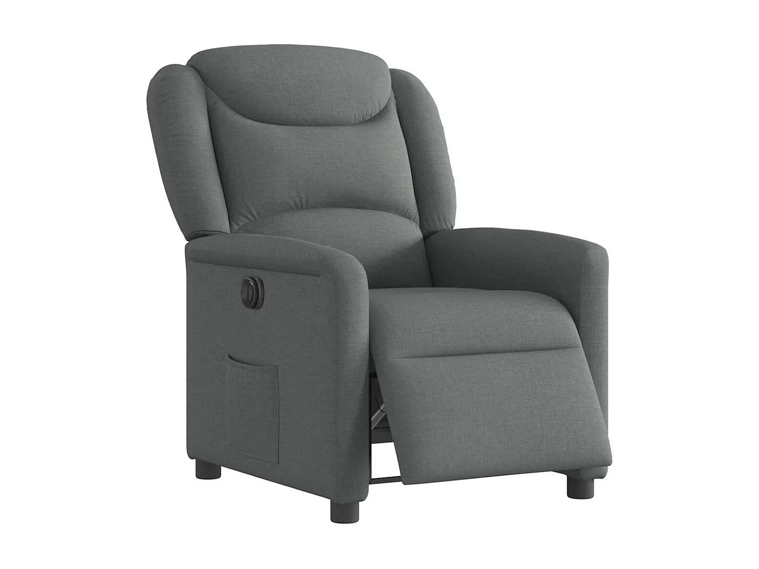 Relaxsessel Elektrisch | Lounge Sessel indoor Dunkelgrau Stoff SHL78666