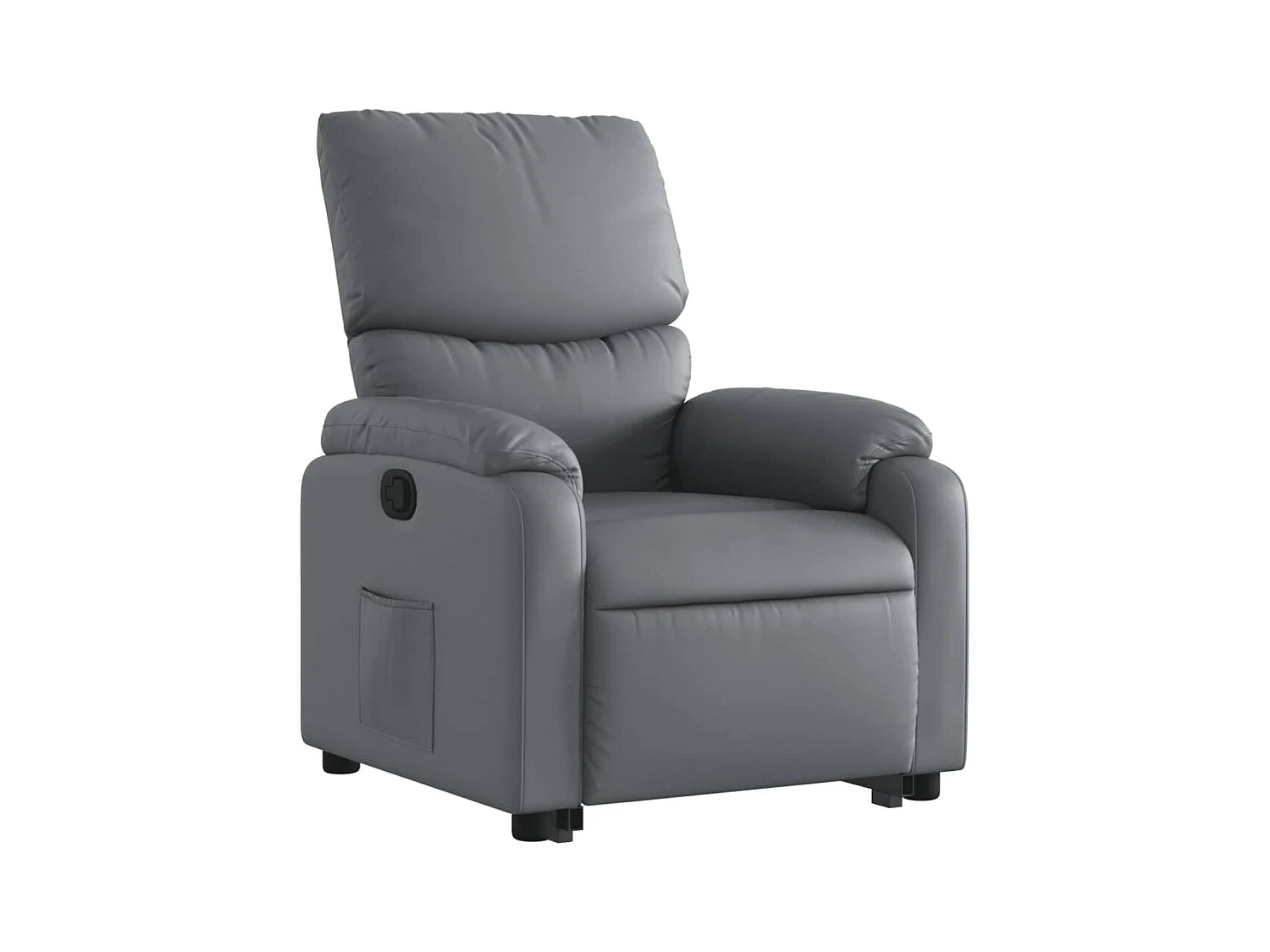 Sillón de relax | Sillón reclinable elevable cuero artificial gris SHL4549