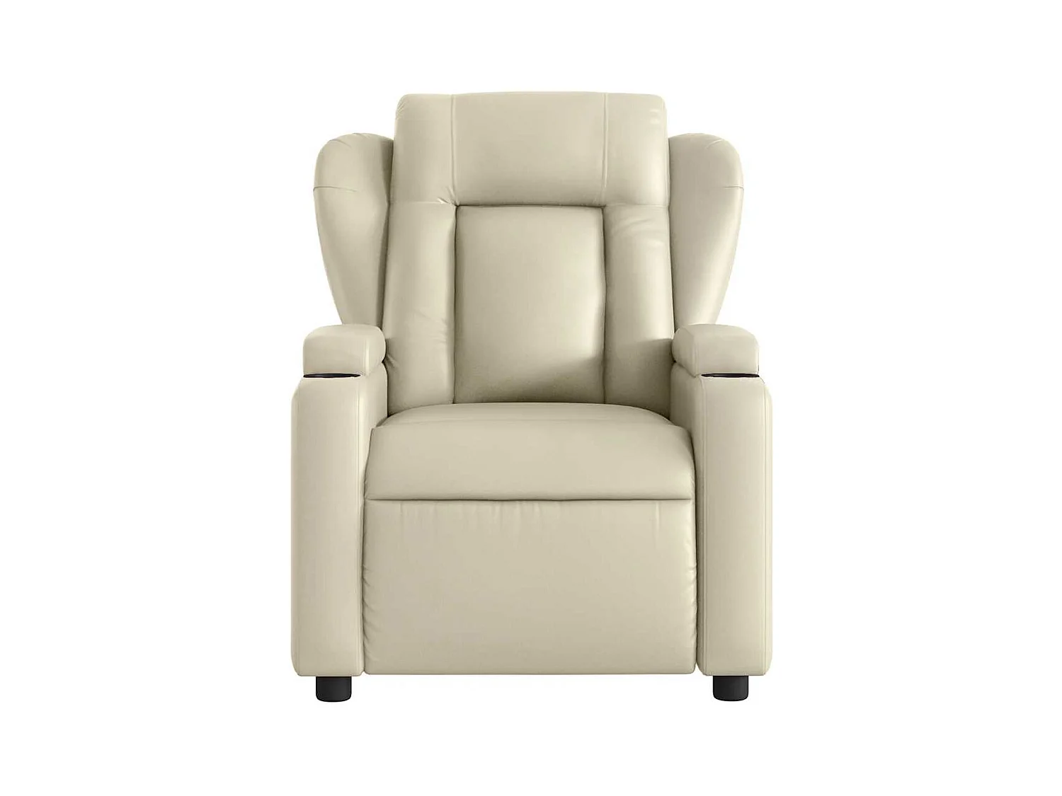 Sillón de salón | Silla | Sillón de masaje reclinable eléctrico cuero sintético crema SHL4577