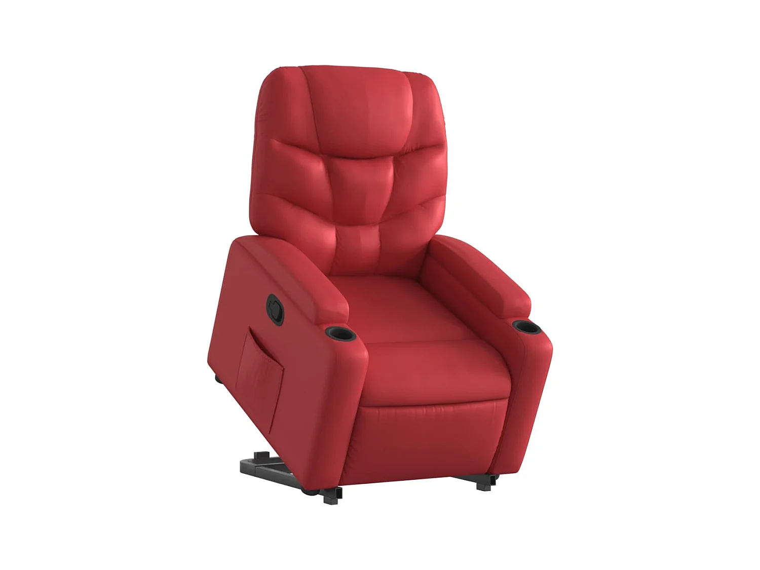 Fauteuil inclinable-Chaise de relax-Fauteuil salon Rouge Similicuir SHL5000