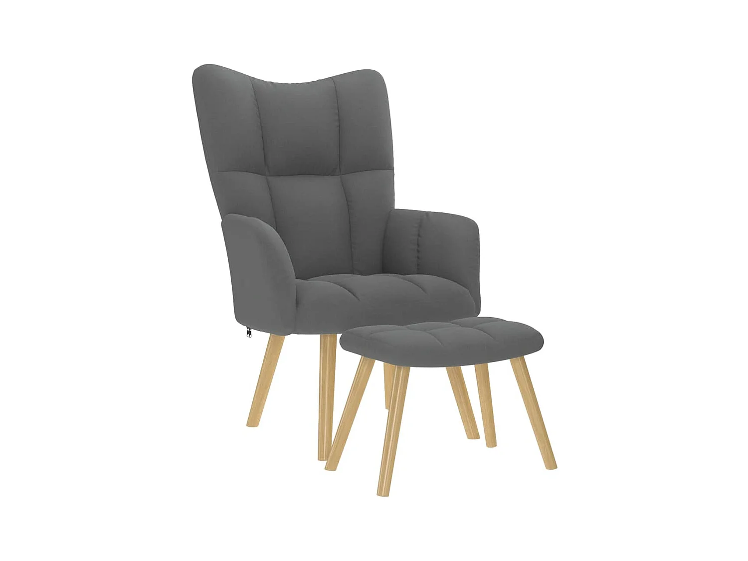 Sillón de relax | Silla de relax con taburete tela gris oscuro SHL3602