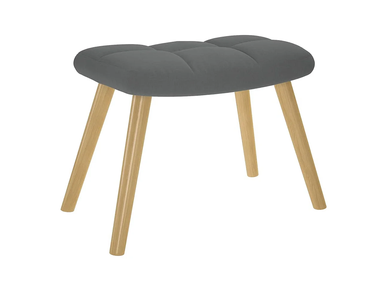 Sillón de relax | Silla de relax con taburete tela gris oscuro SHL3602