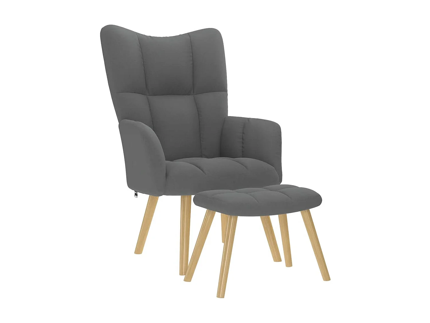 Fauteuil de relaxation-Fauteuil de Lecture avec repose-pied Gris foncé Tissu SHL4079