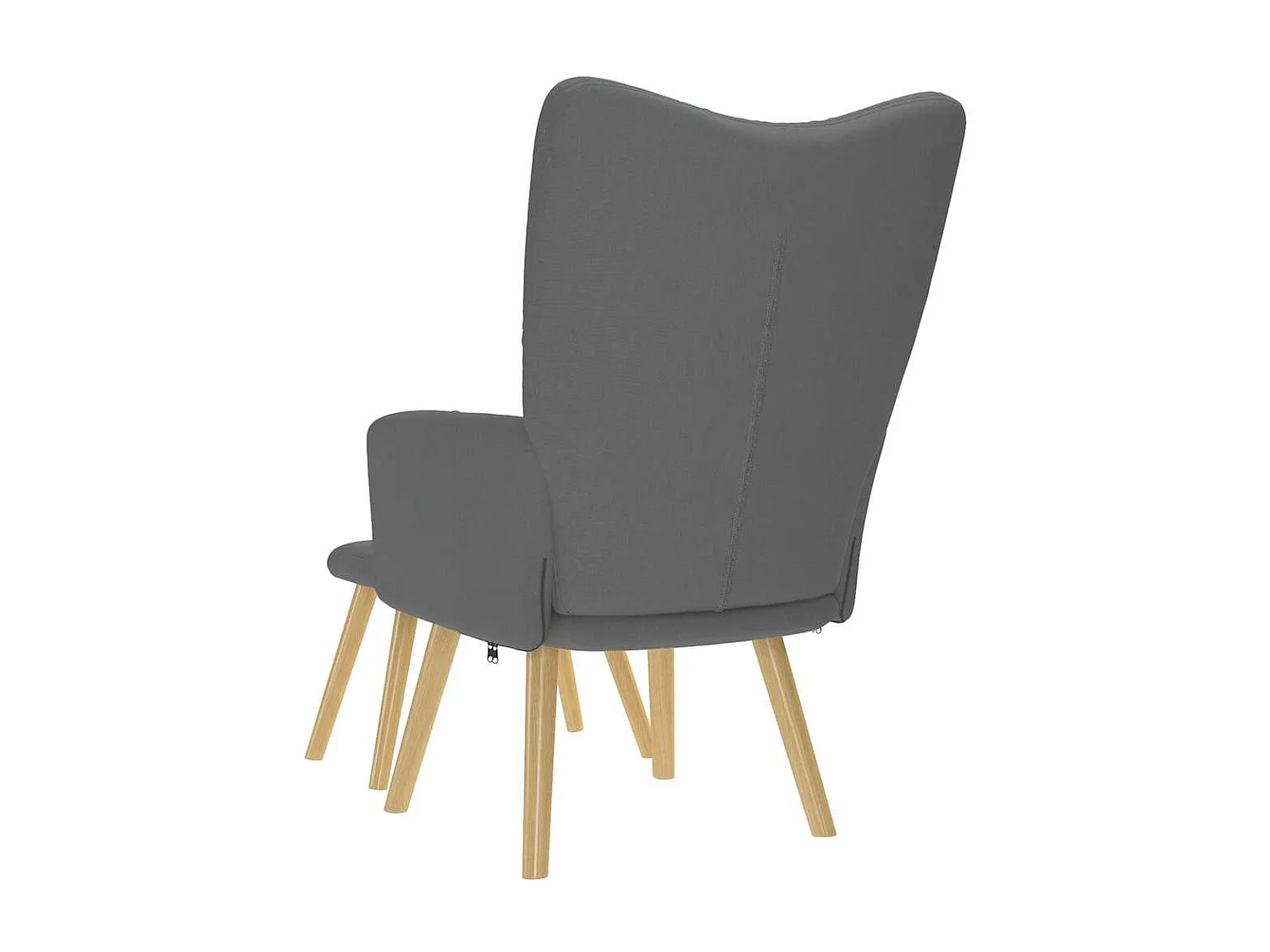 Fauteuil de relaxation-Fauteuil de Lecture avec repose-pied Gris foncé Tissu SHL4079