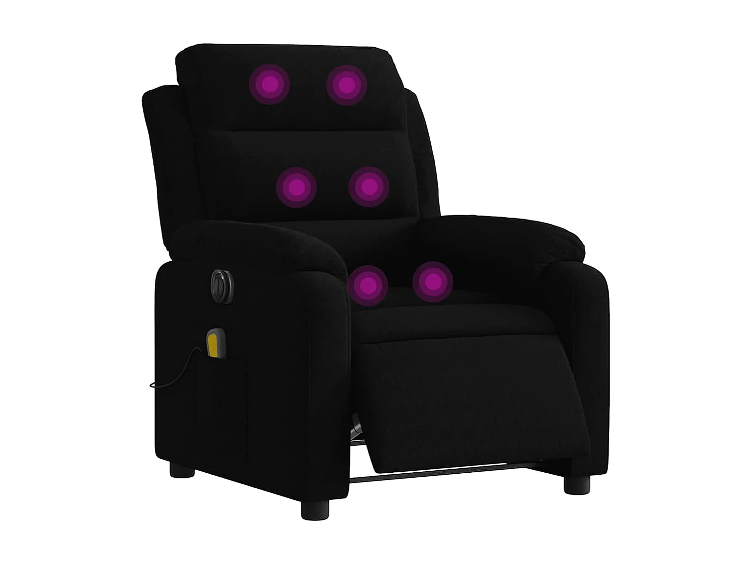 Sillón de relax | Sillón reclinable de masaje eléctrico terciopelo negro SHL8096