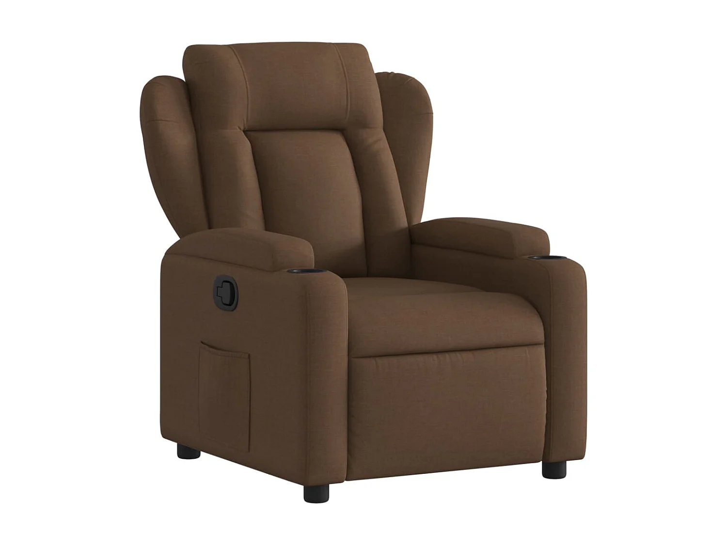 Relaxsessel | Lounge Sessel für Wohnzimmer Braun Stoff SHL17480