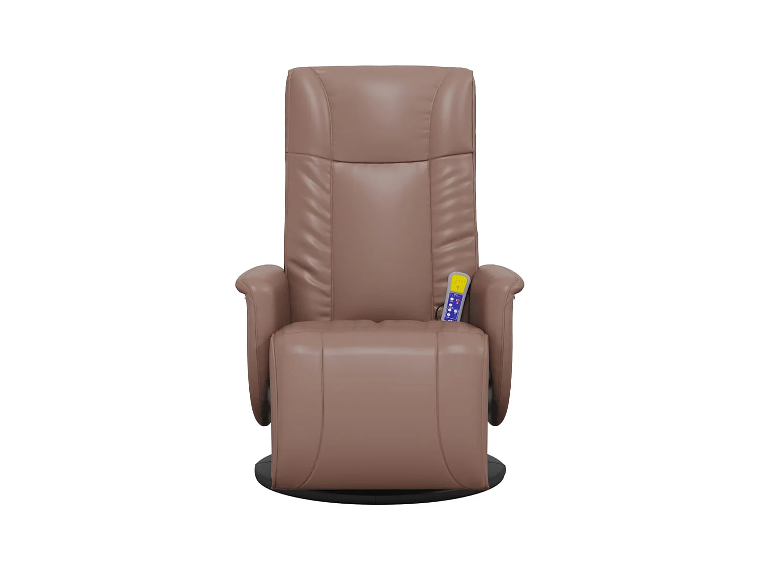 Sillón de relax | Sillón reclinable masaje con reposapiés cuero sintético marrón SHL3181