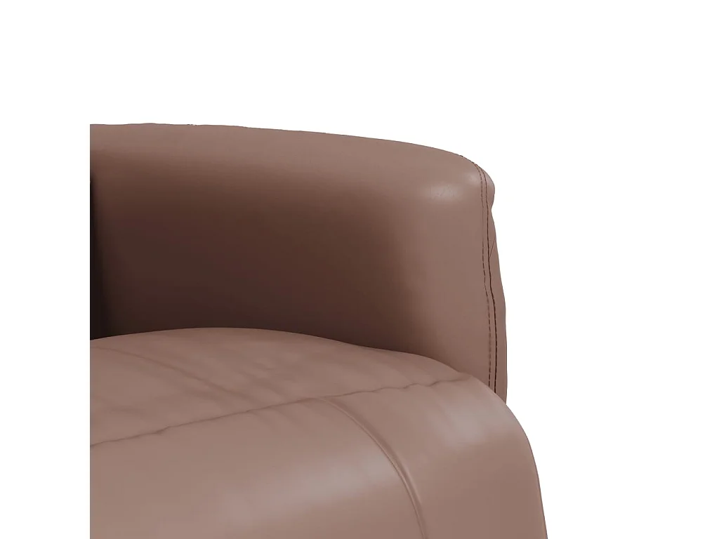 Sillón de relax | Sillón reclinable masaje con reposapiés cuero sintético marrón SHL3181
