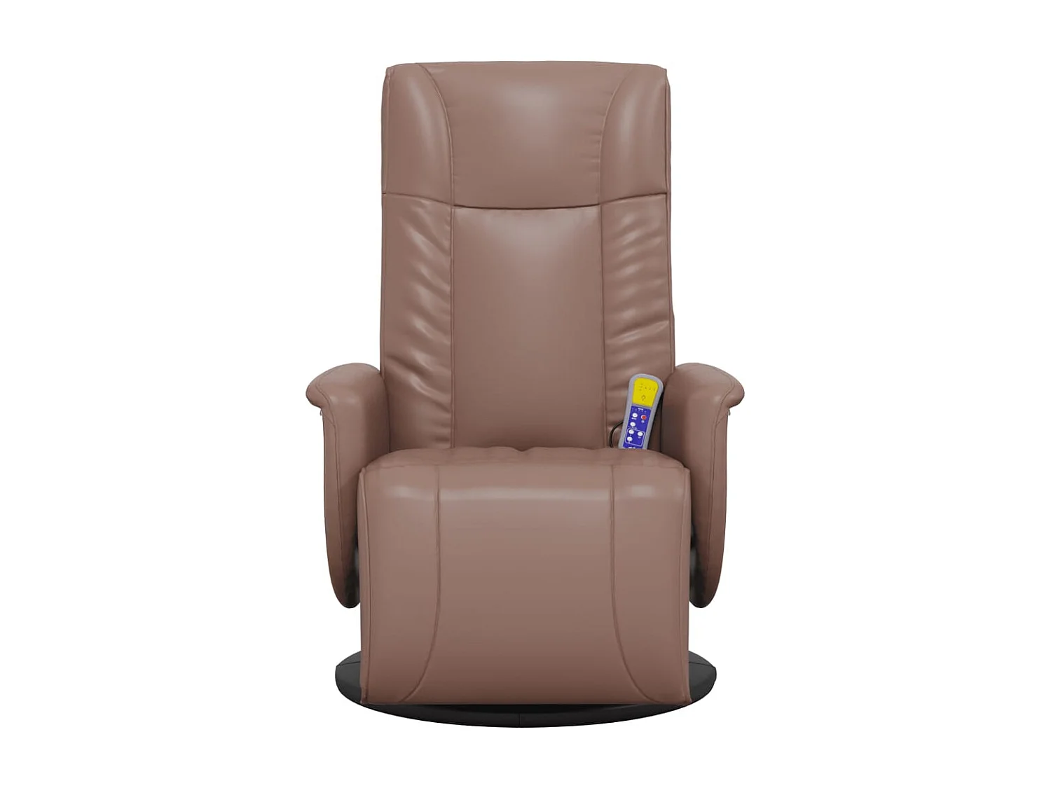 Fauteuil inclinable-Fauteuil de salon de massage repose-pieds marron similicuir SHL4255
