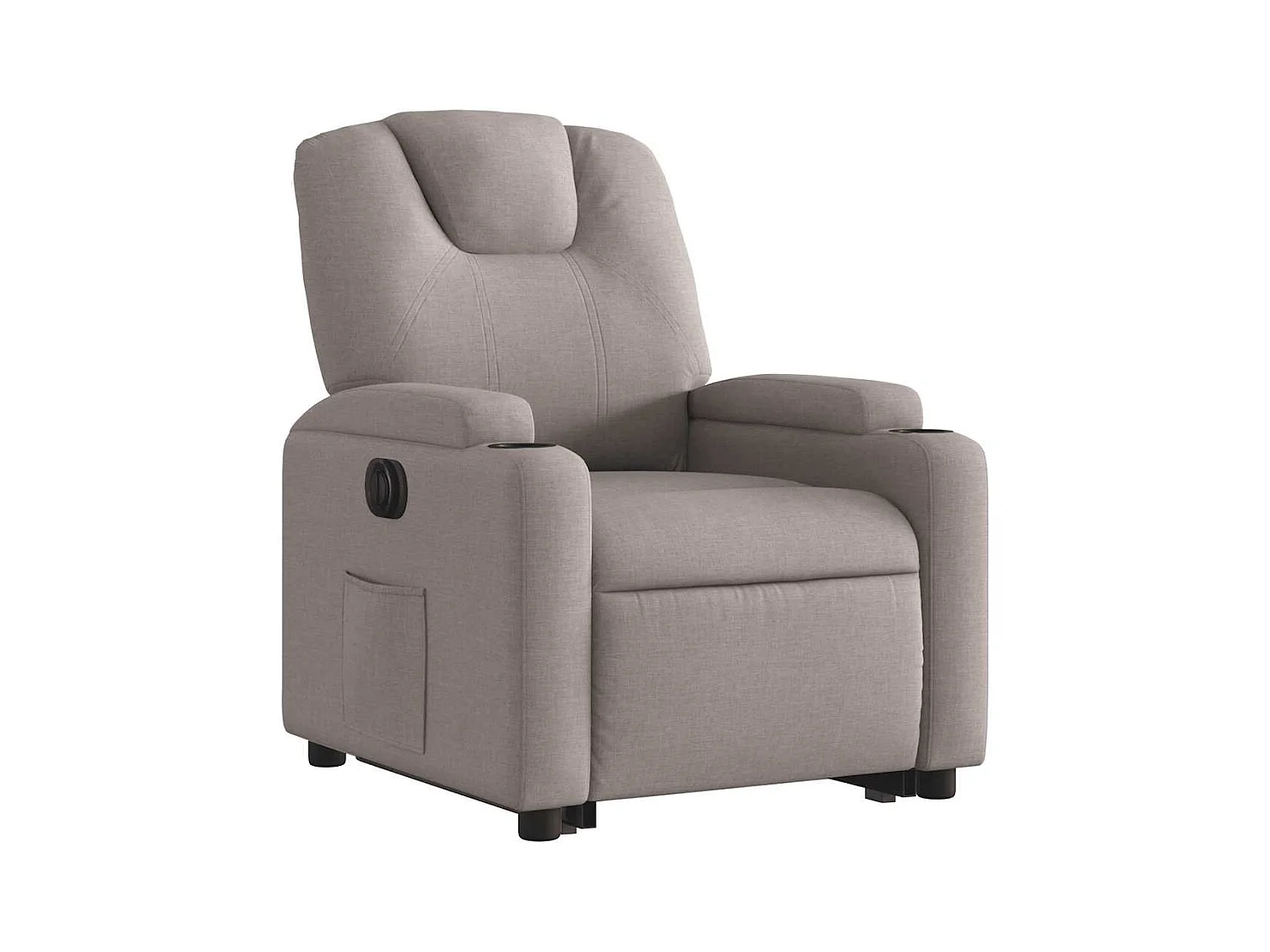 Silla de relax | Sillón eléctrico reclinable elevable de tela gris taupe SHL5733