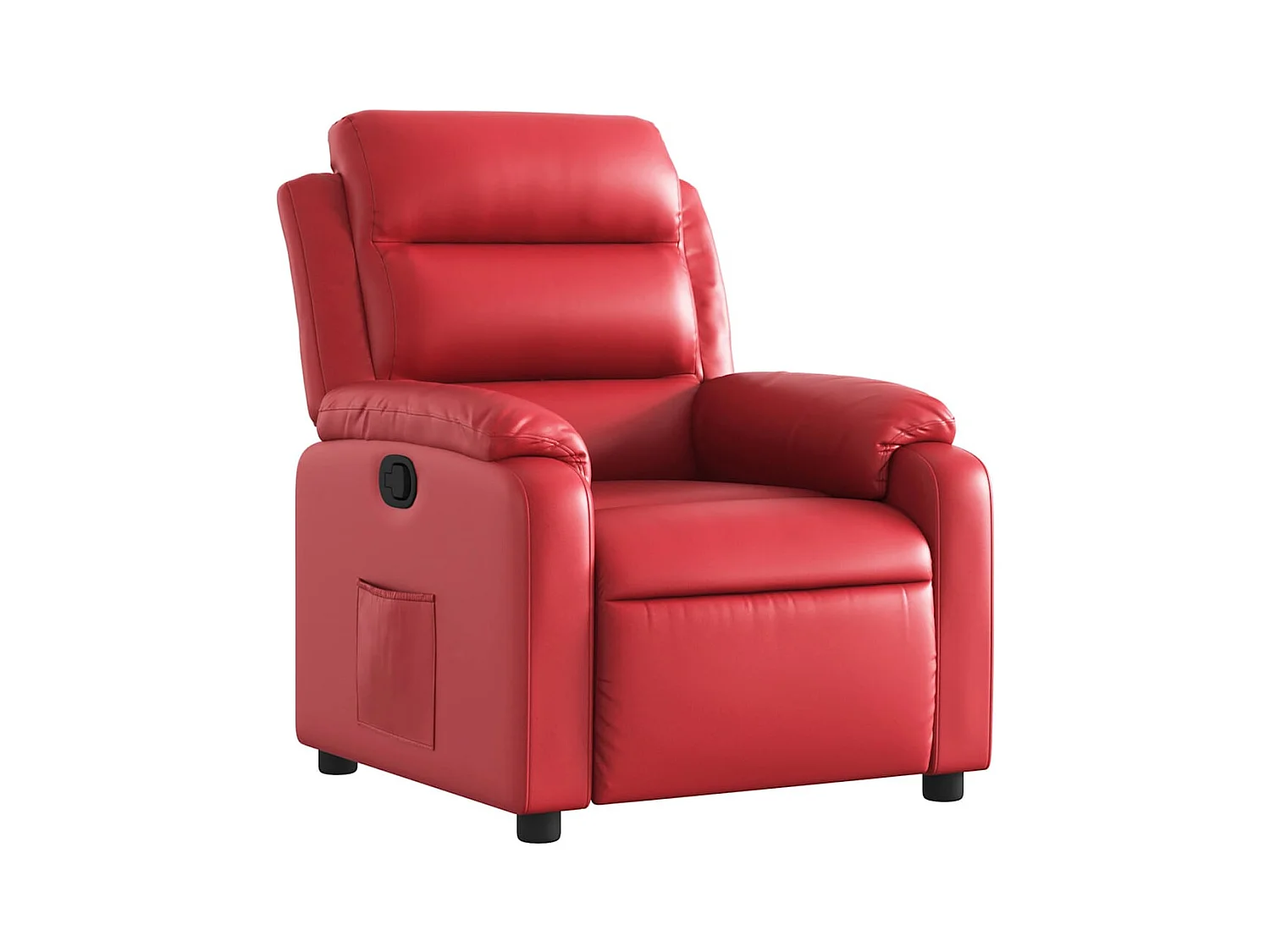 Fauteuil inclinable-Fauteuil salon Rouge Similicuir SHL4910