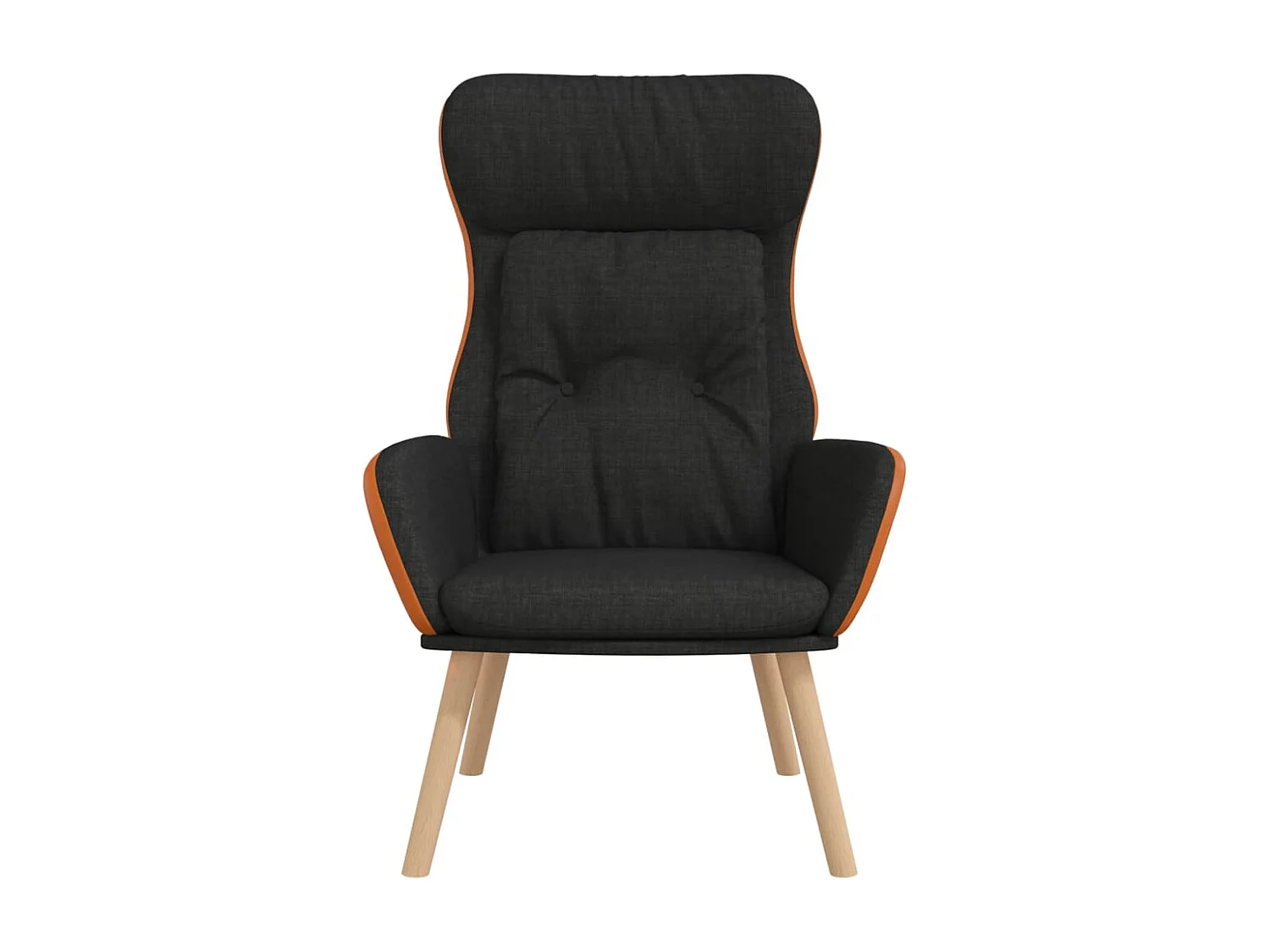 Chaise de relaxation-Fauteuil de Salon Noir Tissu et PVC SHL5485