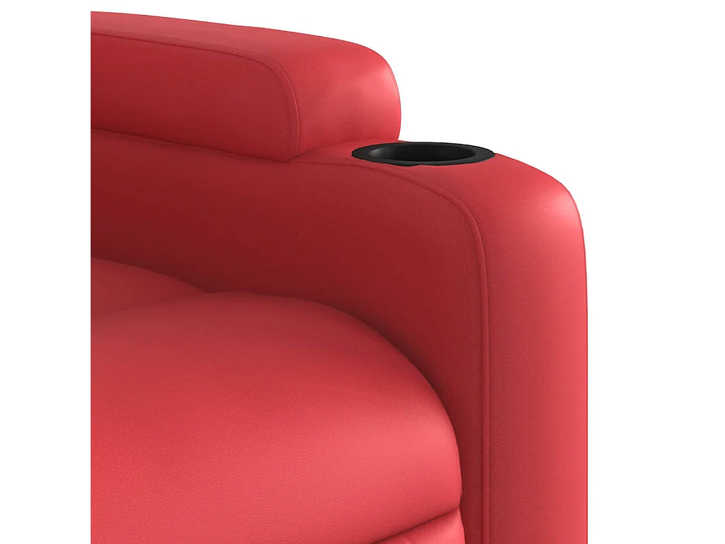 Fauteuil inclinable-Chaise de relax-Fauteuil de Massage rouge similicuir SHL2474