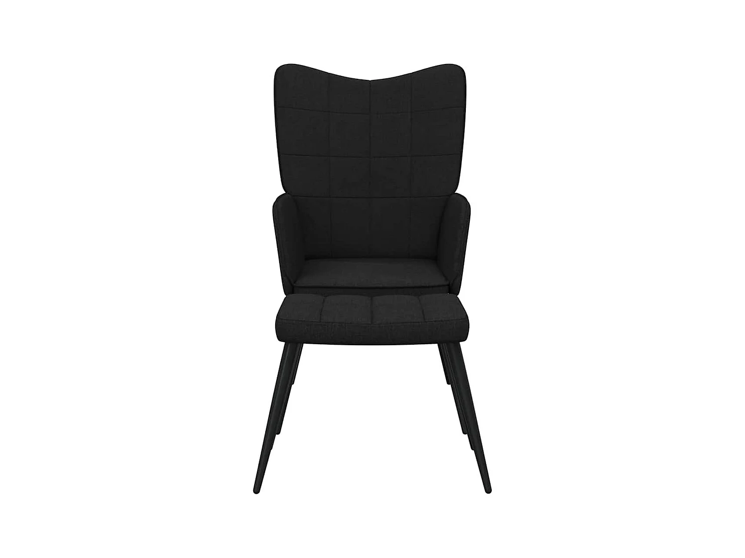 Sillón de relax | Silla de relax con reposapiés tela negro SHL3208