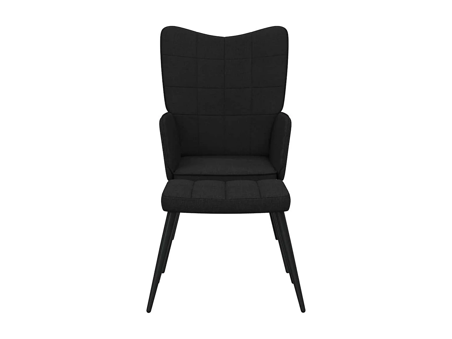 Sillón de relax | Silla de relax con reposapiés tela negro SHL3208