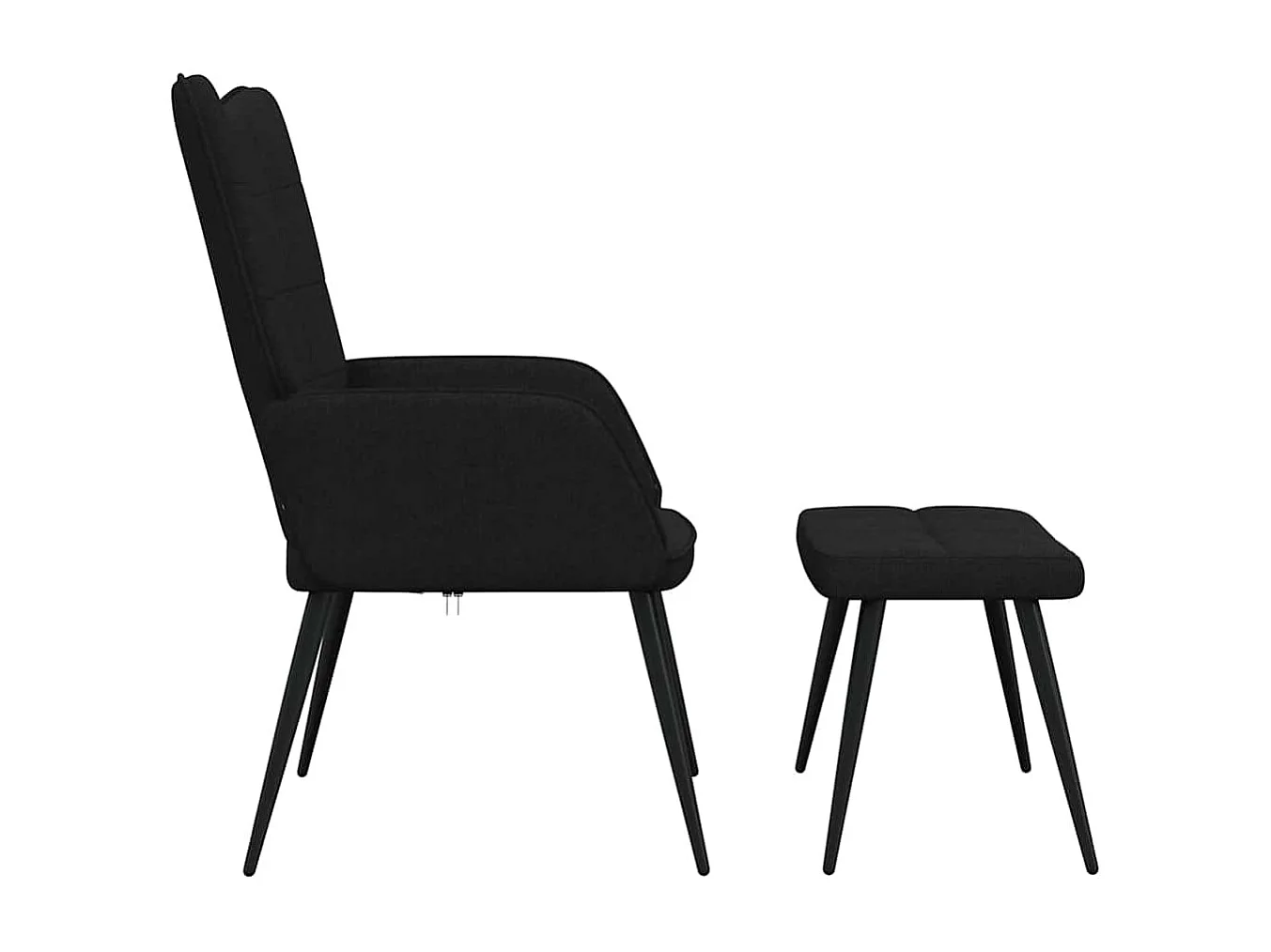 Sillón de relax | Silla de relax con reposapiés tela negro SHL3208