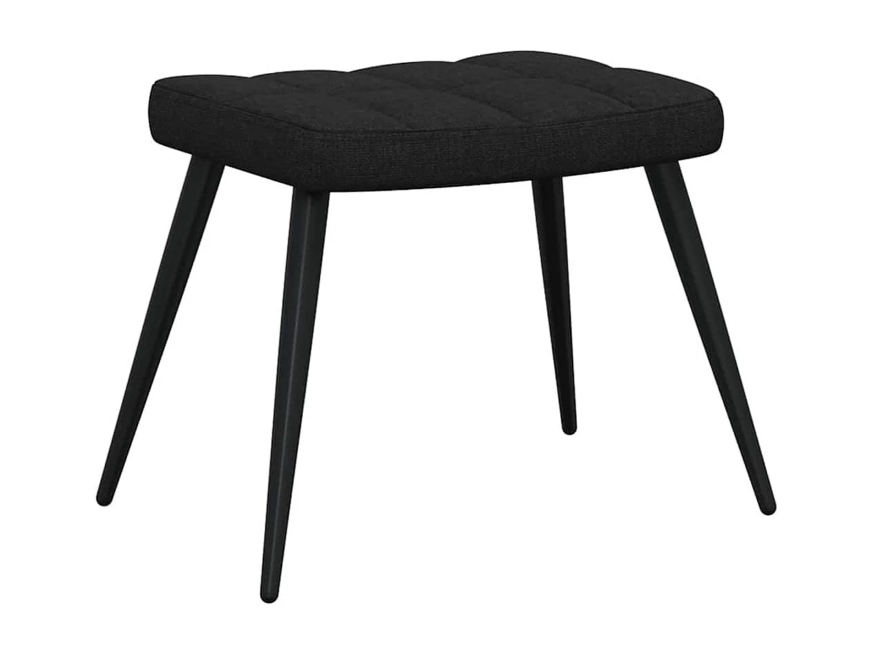 Sillón de relax | Silla de relax con reposapiés tela negro SHL3208