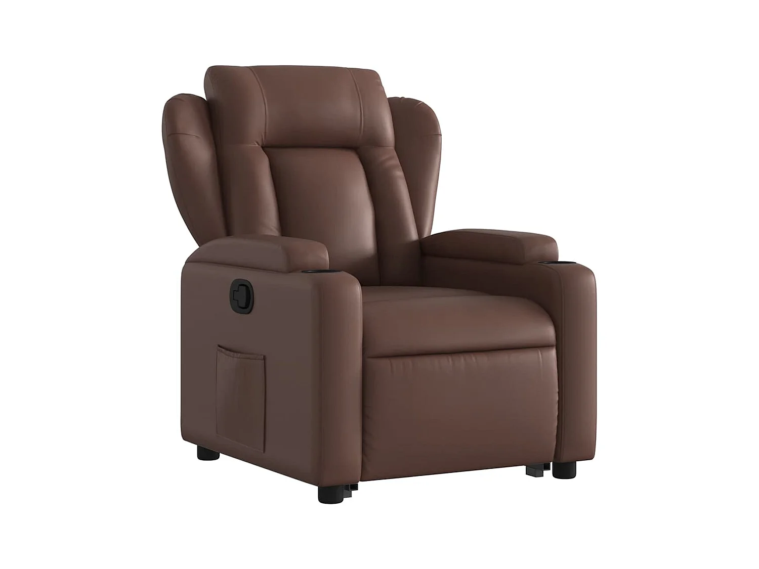 Fauteuil inclinable-Chaise de relax-Fauteuil salon marron similicuir SHL3154