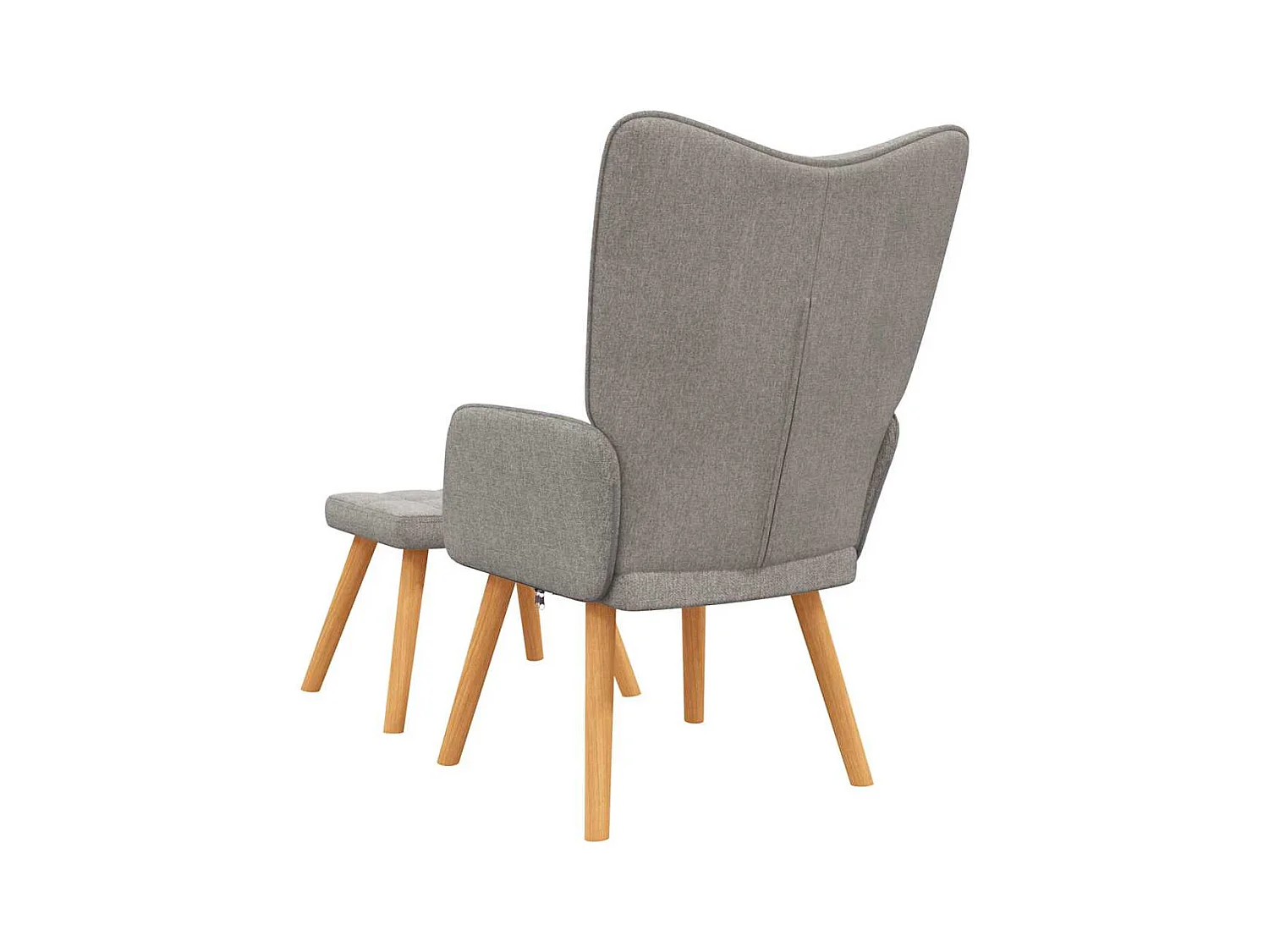 Sillón de relax | Silla de relax con reposapiés de tela gris taupé SHL3965