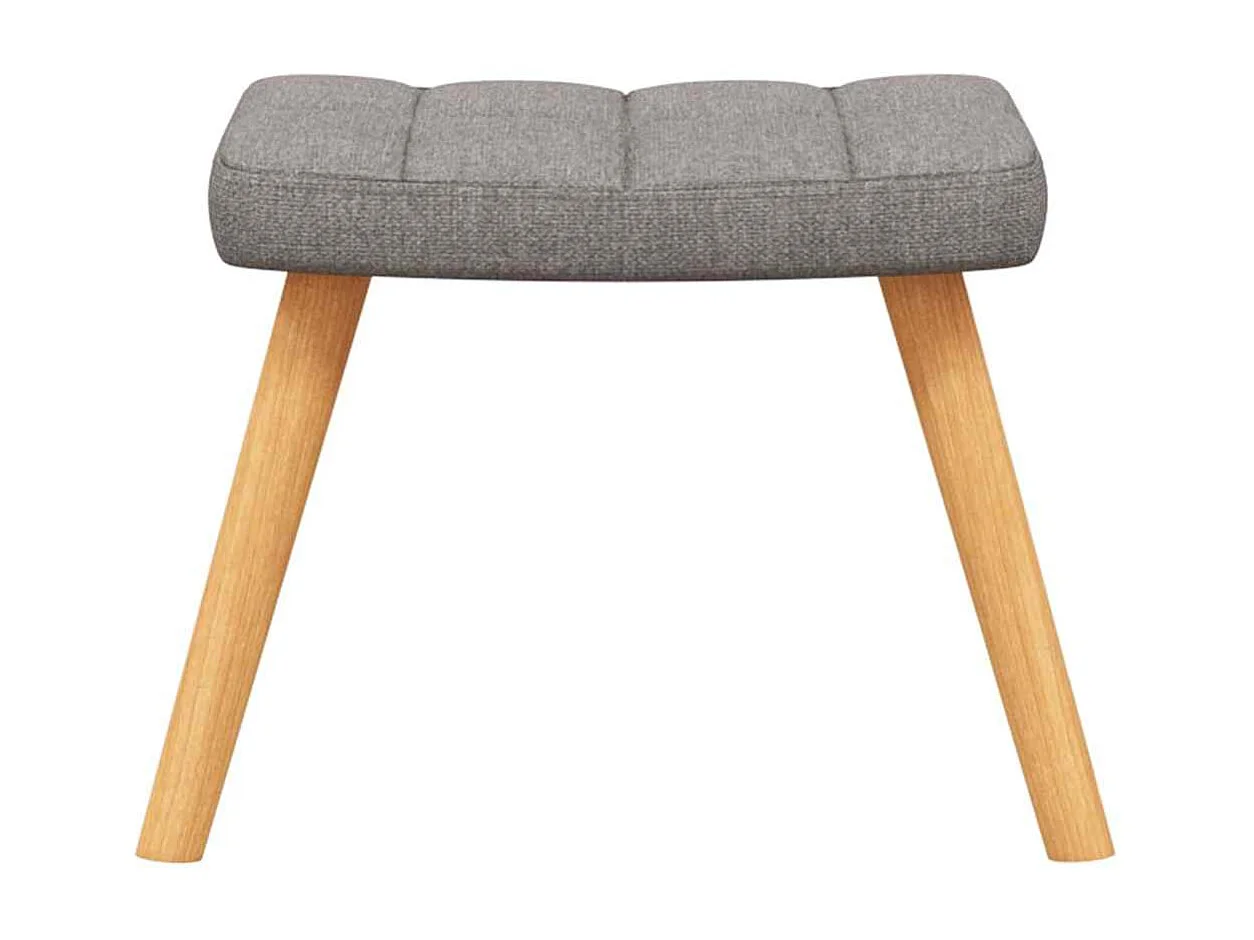 Sillón de relax | Silla de relax con reposapiés de tela gris taupé SHL3965