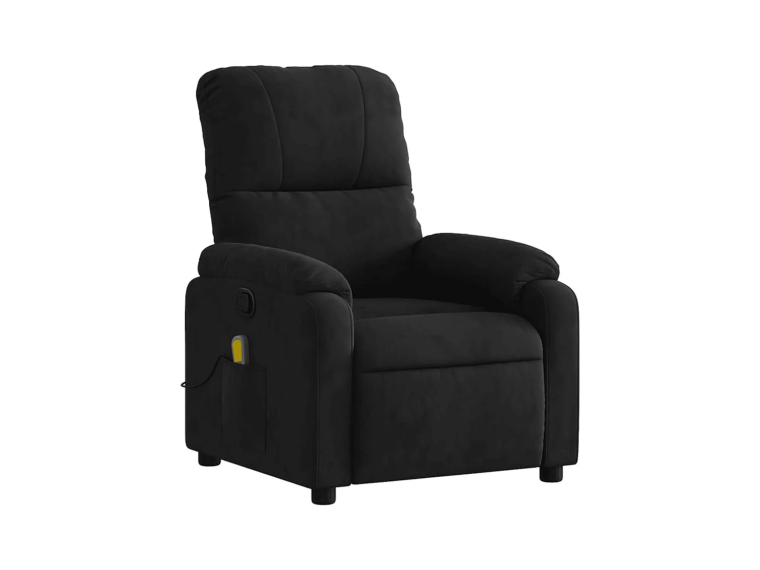 Poltrona de massagens reclinável tecido de microfibra preto SHL798740